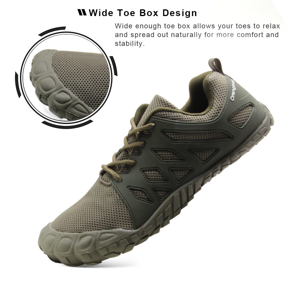 Oranginer Men's Barefoot Minimalist Climbing Shoes OB2 - Army Green