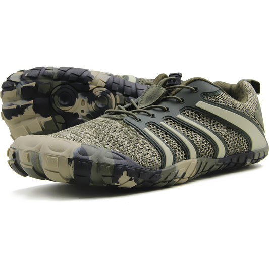 Oranginer Men's No-Tie Lace Minimalist Barefoot Shoes NTL - Camouflage