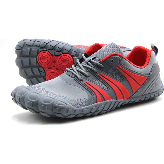 Oranginer Men's Barefoot Minimalist Cross Training Shoes OB1 - Gray/Red